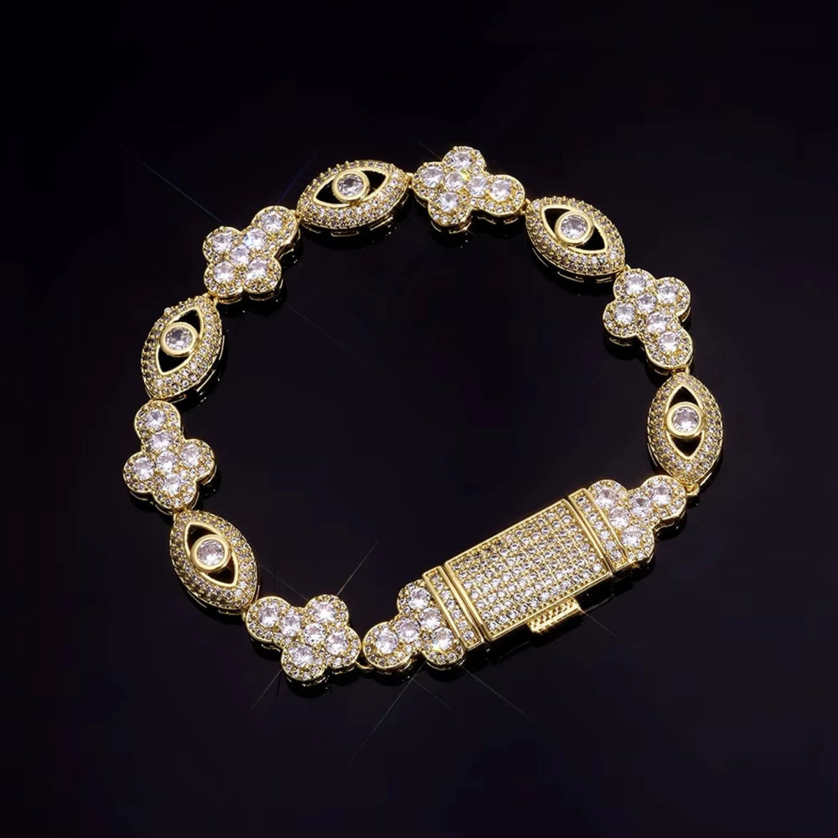 EYE STAR BRACELET - ICED OUT