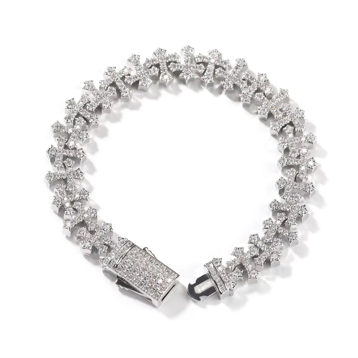 INFINITE CROSS BRACELET - ICED OUT